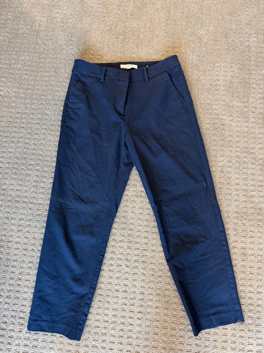 LOFT Navy Curvy Pant